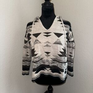 American Eagle Outfitters Aztec Hoodie Women's XS Multicolor Geometric Print